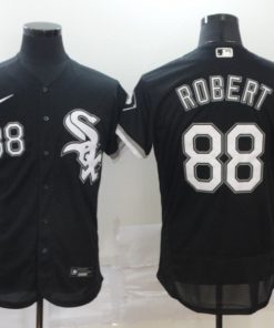 Men's Chicago White Sox #88 Luis Rober Black Flex Base Stitched MLB Jersey