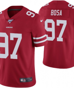 Men's San Francisco 49ers #97 Nick Bosa Red 2019 100th Season Vapor Untouchable Limited Stitched NFL Jersey