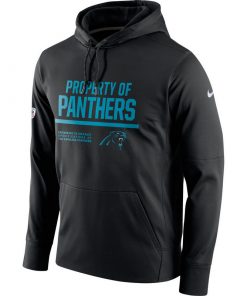Men's Carolina Panthers Nike Black Circuit Property Of Performance Pullover Hoodie
