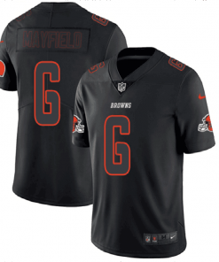 Men's Browns #6 Baker Mayfield  2018 Black Impact Limited Stitched NFL Jersey