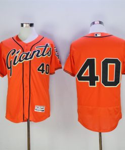 Men's San Francisco Giants #40 Madison Bumgarner Orange Flexbase Stitched MLB Jersey