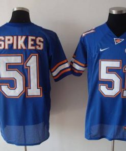 Gators #51 Brandon Spikes Blue Stitched NCAA Jersey
