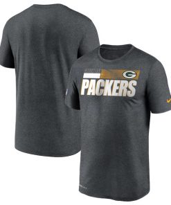 Men's Green Bay Packers 2020 Grey Sideline Impact Legend Performance NFL T-Shirt