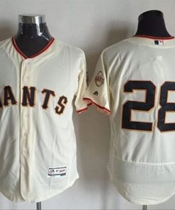 Giants #28 Buster Posey Cream Flexbase Authentic Collection Stitched MLB Jersey