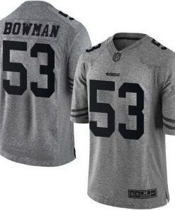 Nike 49ers #53 NaVorro Bowman Gray Men's Stitched NFL Limited Gridiron Gray Jersey