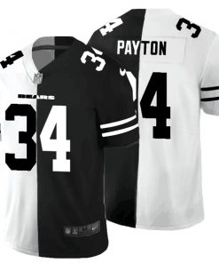 Men's Arizona Cardinals #34 Walter Payton Black White Split 2020 Stitched Jersey