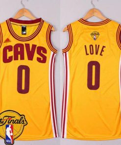 Cavaliers #0 Kevin Love Gold The Finals Patch Women's Dress Stitched NBA Jersey