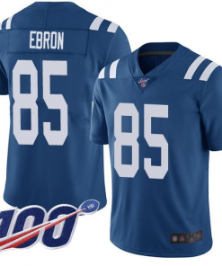 Men's Indianapolis Colts #85 Eric Ebron Blue 2019 100th Season Vapor Untouchable Limited Stitched NFL Jersey