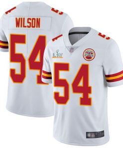 Men's Kansas City Chiefs #54 Damien Wilson White 2021 Super Bowl LV Limited Stitched NFL Jersey