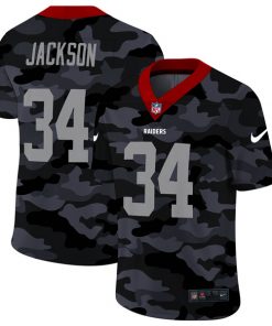 Men's Las Vegas Raiders #34 Bo Jackson Camo Limited Stitched NFL Jersey