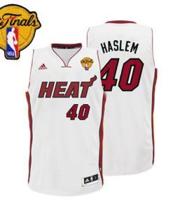 Heat #40 Udonis Haslem White Finals Patch Stitched NBA Jersey