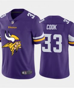 Men's Minnesota Vikings Purple 2020 Team Big Logo Custom Limited Stitched Jersey