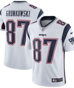 Men's New England Patriots #87 Rob Gronkowski Nike White Vapor Untouchable Limited Stitched NFL Jersey