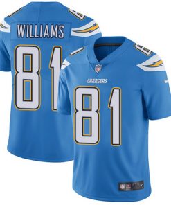 Men's Los Angeles Chargers #81 Mike Williams Electric Blue Vapor Untouchable Limited Stitched NFL Jersey