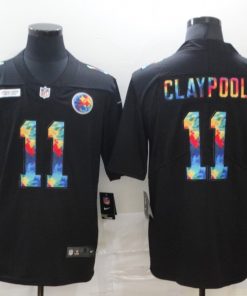 Men's Pittsburgh Steelers #11 Chase Claypool 2020 Black Crucial Catch Limited Stitched NFL Jersey