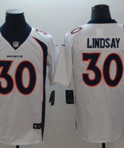 Men's Denver Broncos #30 Phillip Lindsay White Vapor Untouchable Limited Stitched NFL Jersey