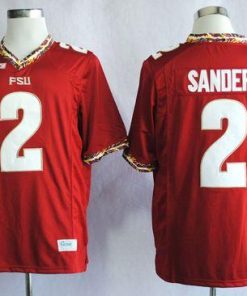 Seminoles #2 Deion Sanders Red New Stitched NCAA Jersey