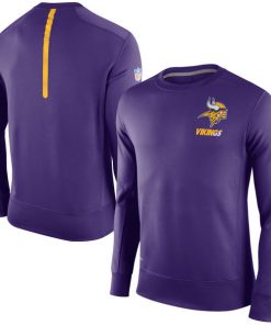 Men's Minnesota Vikings 2019 Purple Sideline Circuit Performance Sweatshirt