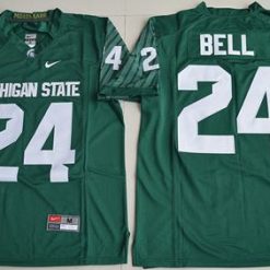 Spartans #24 Le'Veon Bell Green Limited Stitched NCAA Jersey