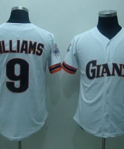 Mitchell and Ness Giants #9 Matt Williams Stitched White Throwback MLB Jersey