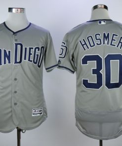 Men's San Diego Padres #30 Eric Hosmer Grey Flexbase Authentic Collection Stitched MLB Jersey