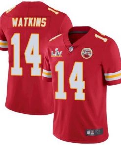 Men's Kansas City Chiefs #14 Sammy Watkins Red 2021 Super Bowl LV Limited Stitched NFL Jersey