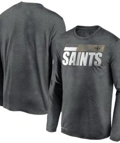 Men's New Orleans Saints 2020 Grey Sideline Impact Legend Performance Long Sleeve NFL T-Shirt