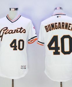 Giants #40 Madison Bumgarner White Flexbase Authentic Collection Cooperstown Stitched MLB Jersey