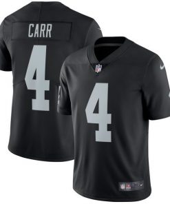 Youth Oakland Raiders #4 Derek Carr Nike Black Vapor Untouchable Limited Stitched NFL Jersey
