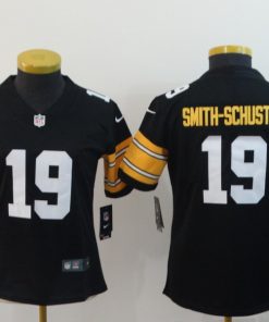Women's NFL Pittsburgh Steelers #19 JuJu Smith-Schuster Black Vapor Untouchable Limited Stitched Jersey