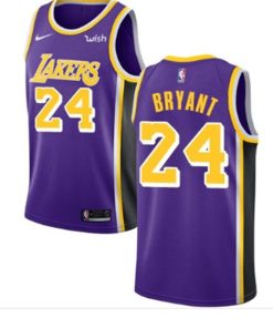 Men's Los Angeles Lakers #24 Kobe Bryant Purple Stitched NBA Jersey