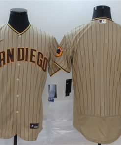 Men's San Diego Padres Blank Tan Brown Flex Base Stitched MLB Jersey