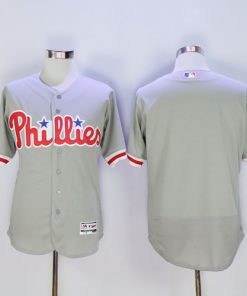 Phillies Blank Grey Flexbase Authentic Collection Stitched MLB Jersey
