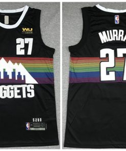 Men's Denver Nuggets #27 Jamal Murray Black Stitched NBA Jersey