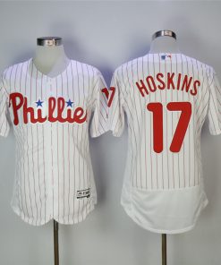 Men's Philadelphia Phillies #17 Rhys Hoskins White Flexbase Stitched MLB Jersey
