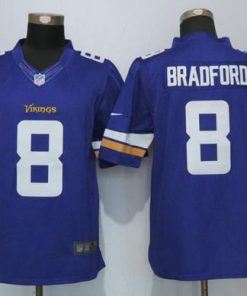 Nike Vikings #8 Sam Bradford Purple Team Color Men's Stitched NFL Limited Jersey