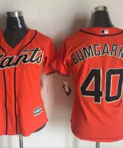 Giants #40 Madison Bumgarner Orange Women's Alternate Stitched MLB Jersey