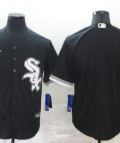 Men's Chicago White Sox Blank Black Cool Base Stitched MLB Jersey