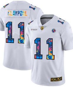 Men's Pittsburgh Steelers #11 Chase Claypool 2020 White Crucial Catch Limited Stitched NFL Jersey