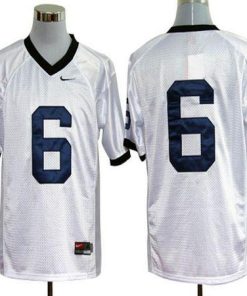 Nittany Lions #6 White Stitched NCAA Jersey