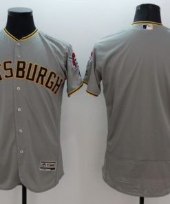 Pirates Blank Grey Flexbase Authentic Collection Stitched MLB Jersey
