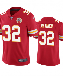 Men's Kansas City Chiefs #32 Tyrann Mathieu Red 2019 100th Season Vapor Untouchable Limited Stitched NFL Jersey