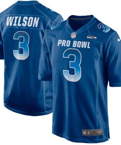Men's NFC Russell Wilson Royal 2018 Pro Bowl Game Jersey