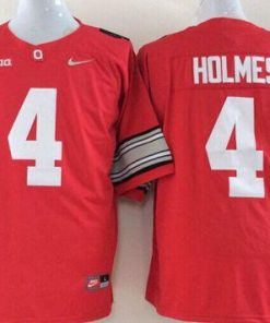 Buckeyes #4 Santonio Holmes Red Stitched NCAA Jersey