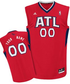 Hawks Personalized Authentic Red NBA Jersey (S-3XL)