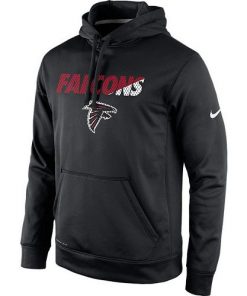 Men's Atlanta Falcons Nike Black Kick Off Staff Performance Pullover Hoodie