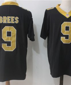 Men's Nike New Orleans Saints #9 Drew Brees Black Stitched NFL Vapor Untouchable Limited Jersey
