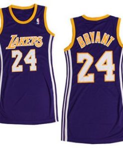 Lakers #24 Kobe Bryant Purple Women's Dress Stitched NBA Jersey