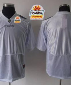 Ducks Blank White Tostitos Fiesta Bowl Stitched NCAA Jersey