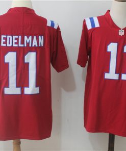 Men's Nike New England Patriots #11 Julian Edelman Red Alternate Stitched NFL Vapor Untouchable Limited Jersey